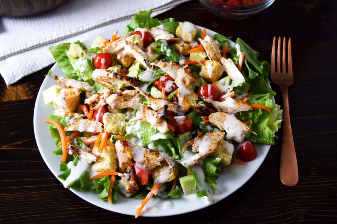 Beer Can Grilled Chicken Salad